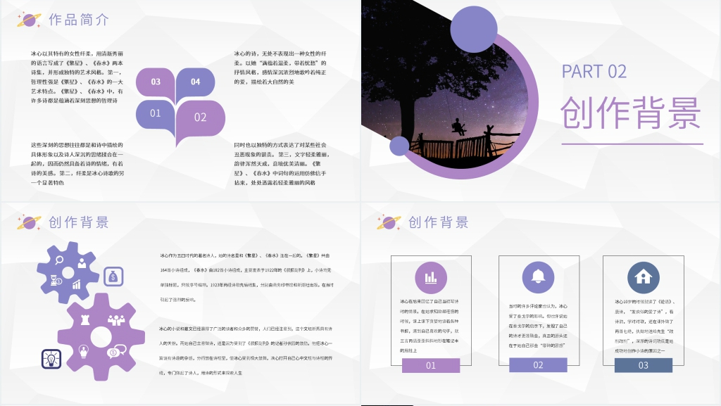 繁星春水阅读理解PPT模板 繁星春水阅读理解PPT模板