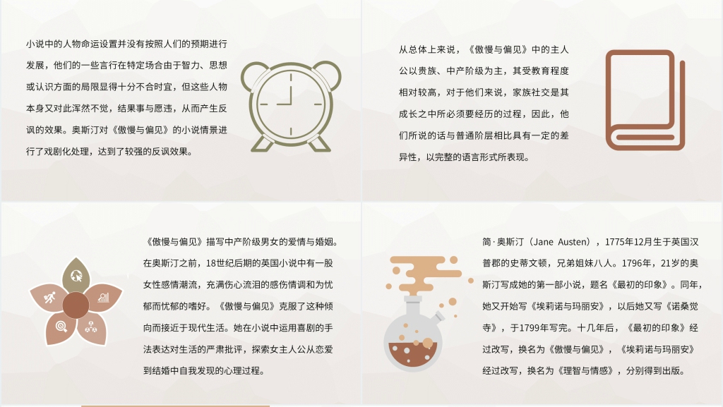 傲慢与偏见文学讲解PPT模板 傲慢与偏见文学讲解PPT模板