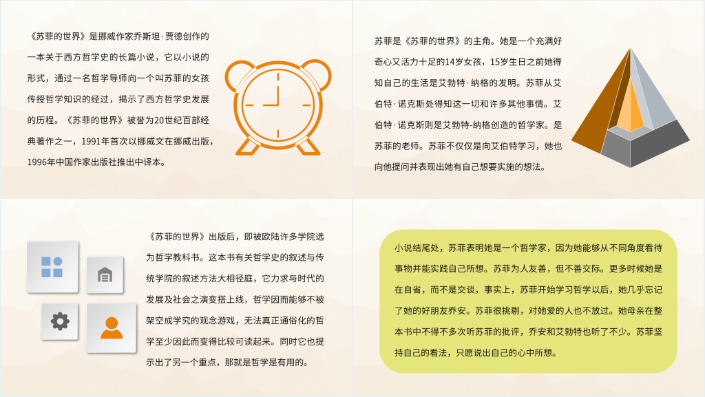苏菲的世界读书分享PPT模板 苏菲的世界读书分享PPT模板