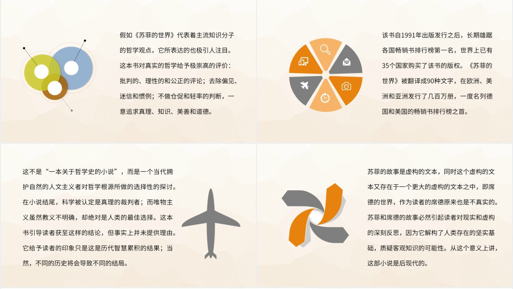 苏菲的世界读书分享PPT模板 苏菲的世界读书分享PPT模板