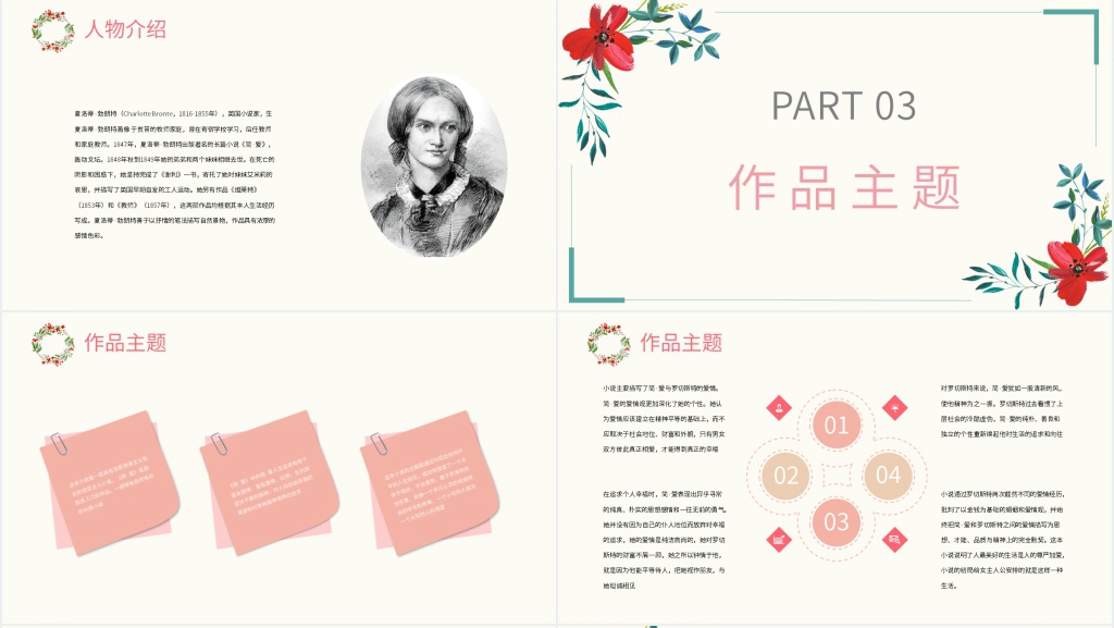 简爱名著导读PPT模板 简爱名著导读PPT模板