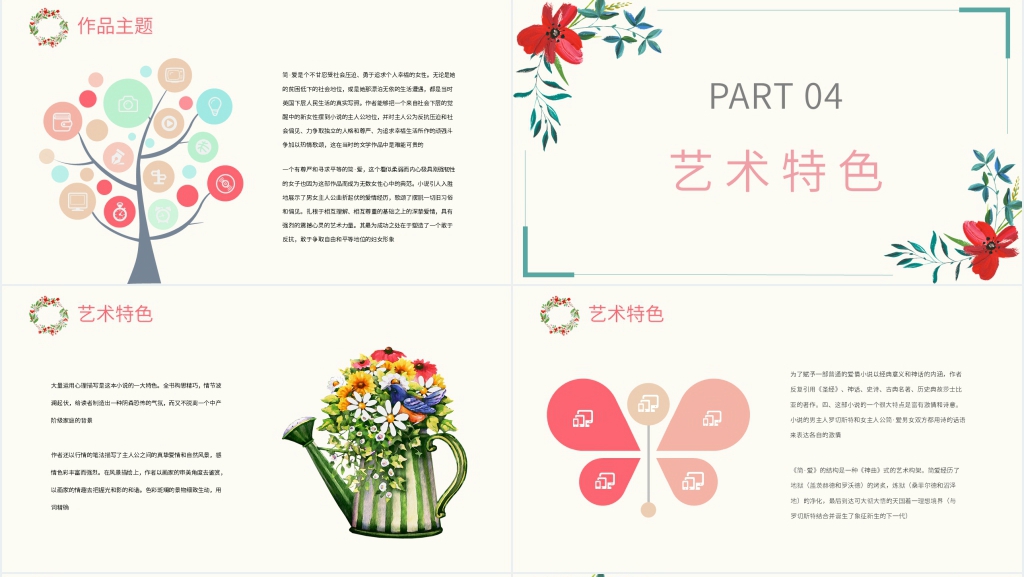 简爱名著导读PPT模板 简爱名著导读PPT模板