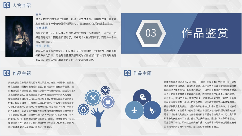 肖申克的救赎读书PPT模板 肖申克的救赎读书PPT模板