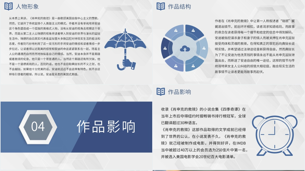 肖申克的救赎读书PPT模板 肖申克的救赎读书PPT模板