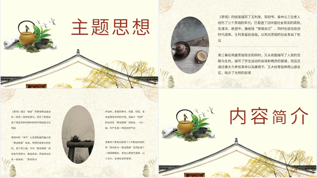 茶馆老舍教学PPT课件 茶馆老舍教学PPT课件