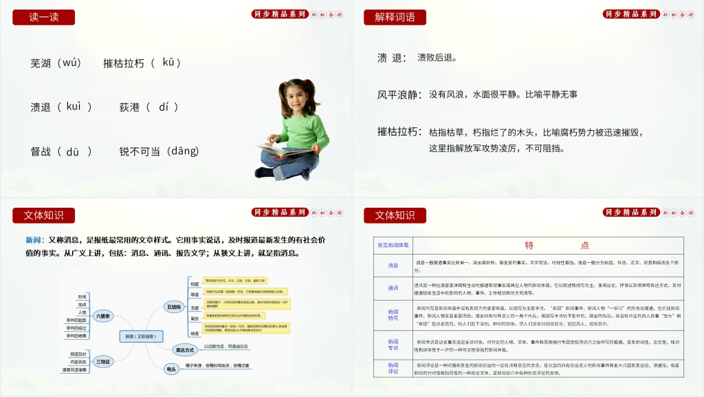人教版八年级语文上册《我三十万大军胜利南渡长江》教案PPT课件