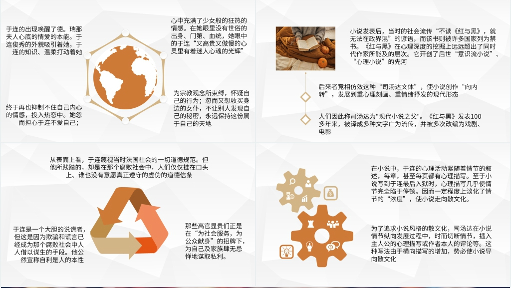 红与黑赏析PPT模板 红与黑赏析PPT模板