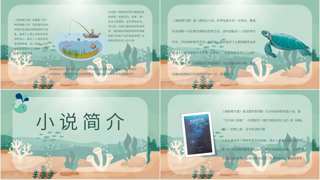 海底两万里人物介绍PPT模板 海底两万里人物介绍PPT模板
