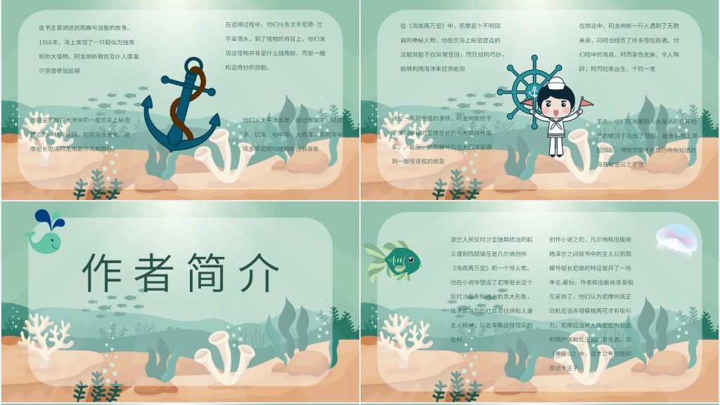 海底两万里人物介绍PPT模板 海底两万里人物介绍PPT模板