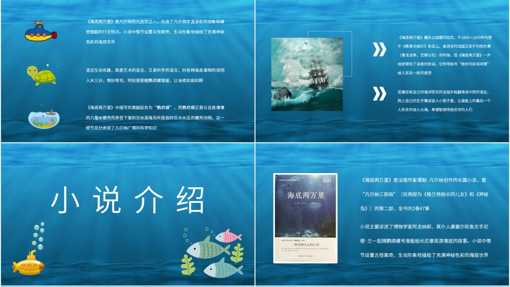 海底两万里介绍PPT模板 海底两万里介绍PPT模板