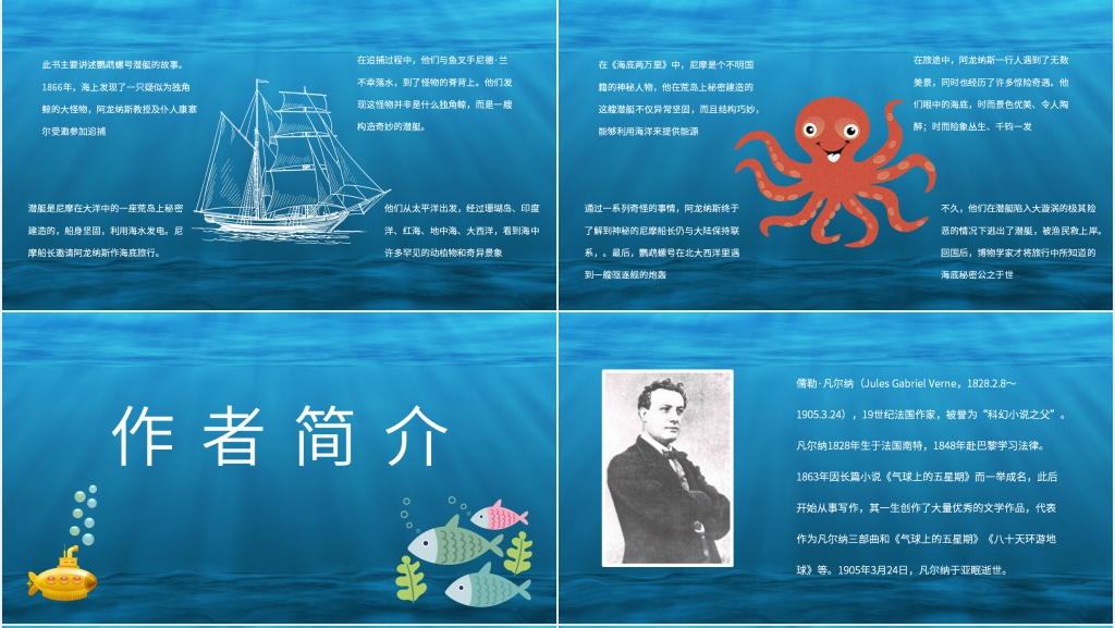 海底两万里介绍PPT模板 海底两万里介绍PPT模板