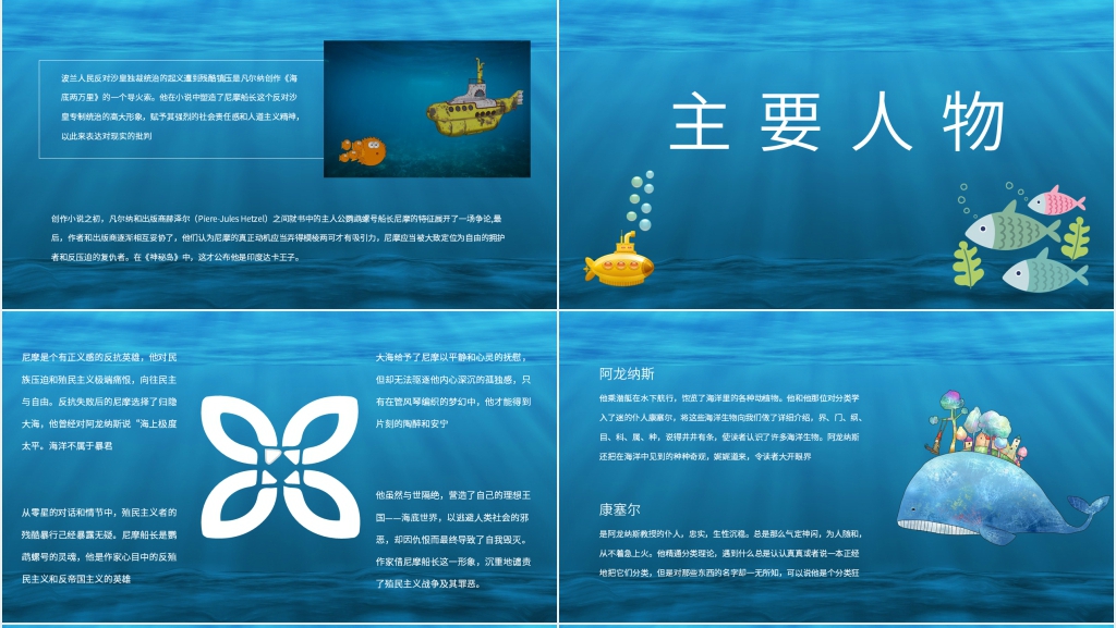 海底两万里介绍PPT模板 海底两万里介绍PPT模板