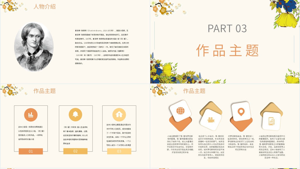 介绍简爱PPT模板 介绍简爱PPT模板