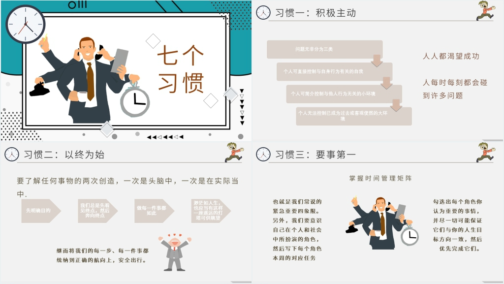 高效能人士的七个习惯企业培训PPT模板 高效能人士的七个习惯企业培训PPT模板