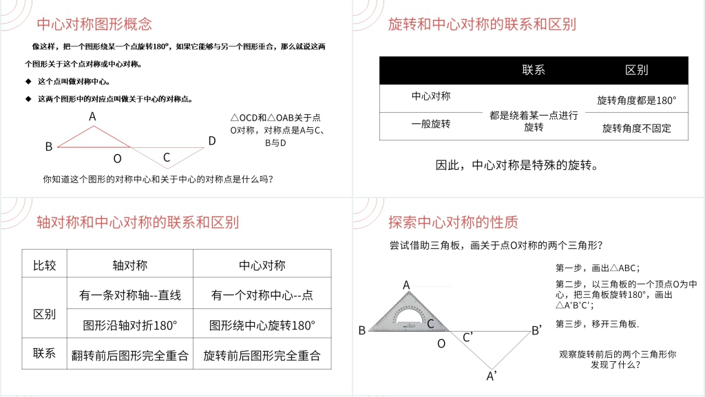 九年级初三数学上册《中心对称》教案PPT课件 九年级初三数学上册《中心对称》教案PPT课件