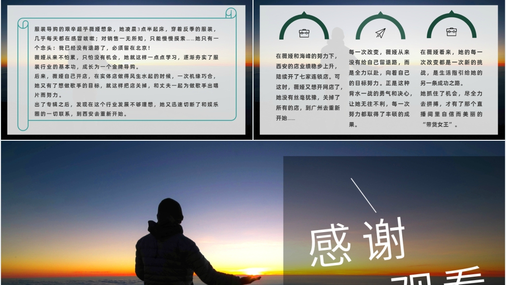 薇娅人生是用来改变的介绍PPT模板 薇娅人生是用来改变的介绍PPT模板