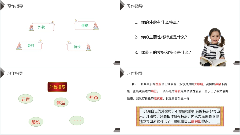 人教版四年级语文下册《我的自画像》PPT课件 人教版四年级语文下册《我的自画像》PPT课件