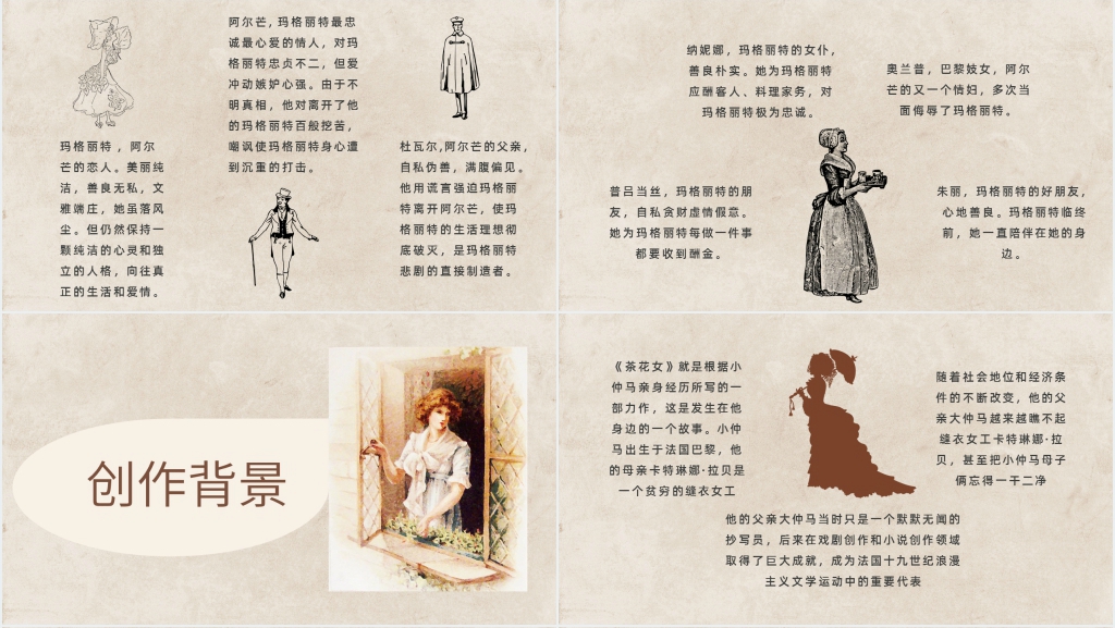 茶花女读书分享PPT模板 茶花女读书分享PPT模板
