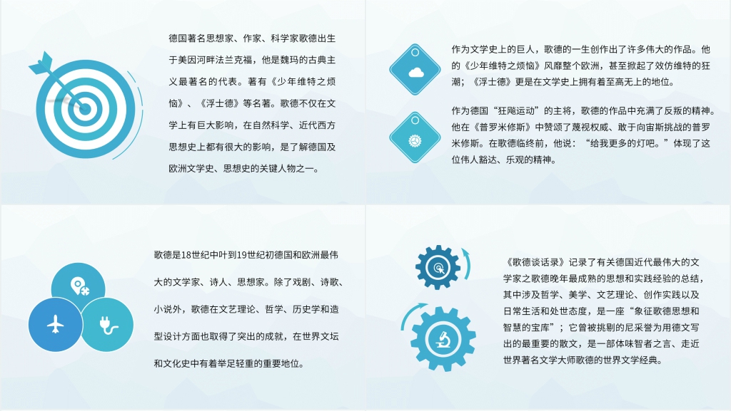 解读歌德谈话录PPT模板 解读歌德谈话录PPT模板