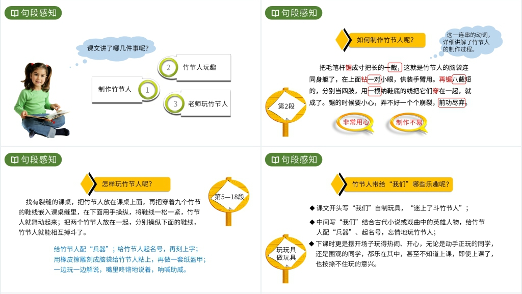 人教版六年级语文上册《竹节人》讲课PPT课件 人教版六年级语文上册《竹节人》讲课PPT课件