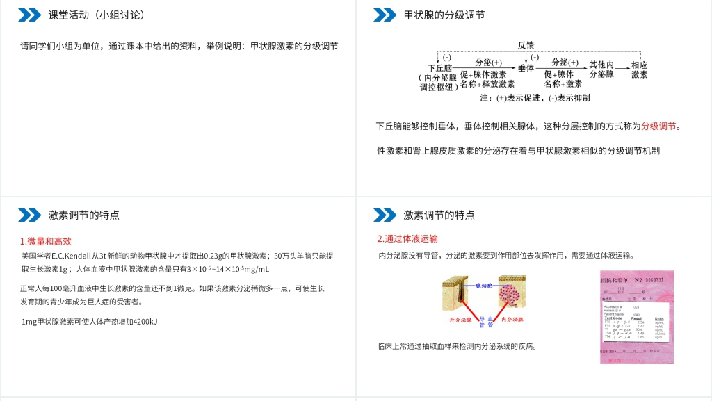 人教版高二生物必修三《通过激素的调节》教学PPT课件 人教版高二生物必修三《通过激素的调节》教学PPT课件