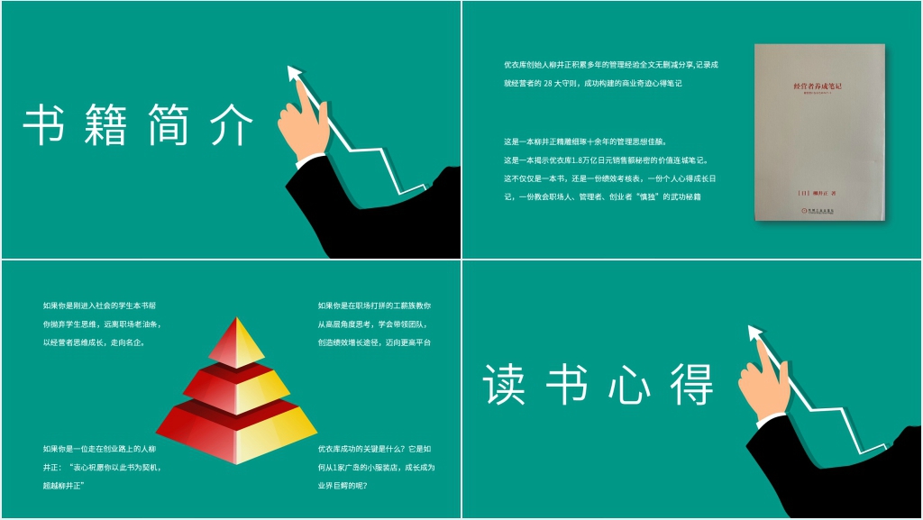 柳井正的《经营者的养成笔记》PPT模板 柳井正的《经营者的养成笔记》PPT模板