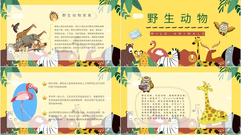 中国的野生动物保护日PPT模板 中国的野生动物保护日PPT模板