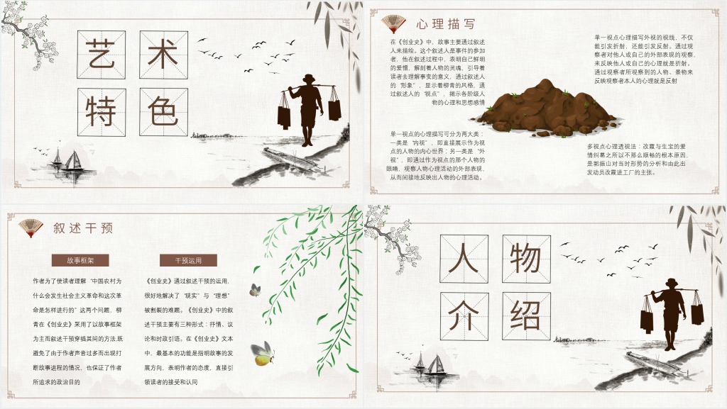 柳青《创业史》长篇小说PPT模板 柳青《创业史》长篇小说PPT模板