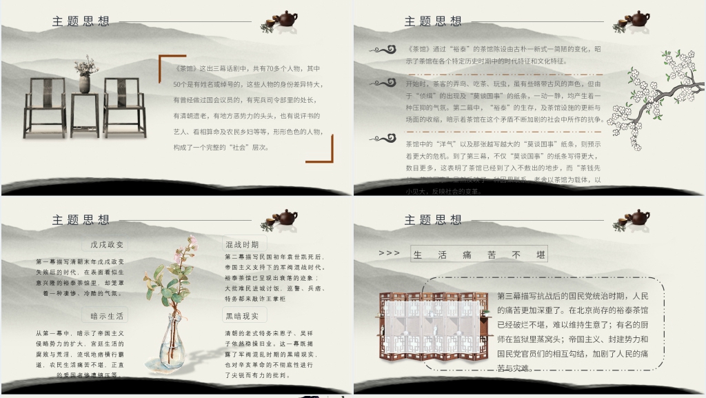 老舍茶馆上课PPT课件 老舍茶馆上课PPT课件