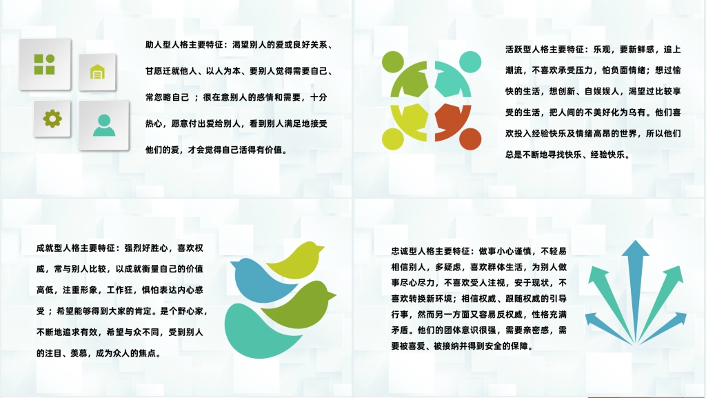 分享九型人格分析PPT模板 分享九型人格分析PPT模板
