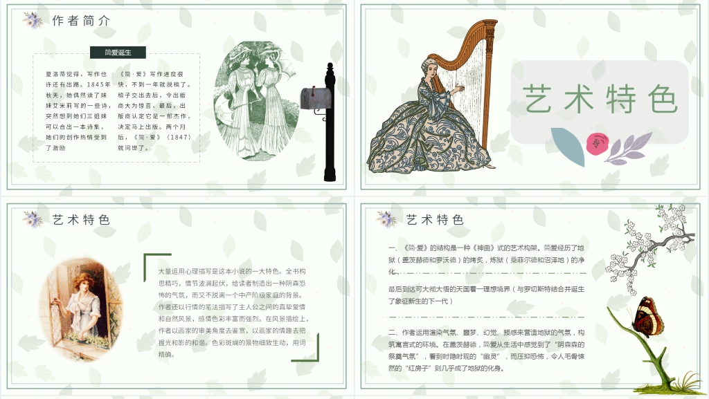 简爱读书分享PPT模板 简爱读书分享PPT模板