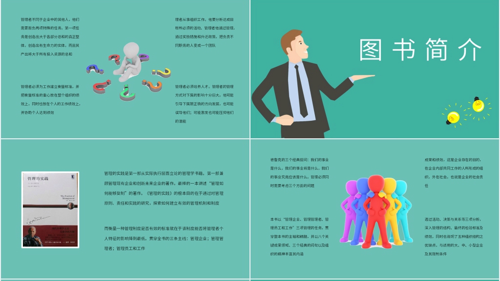 德鲁克《管理的实践》PPT模板 德鲁克《管理的实践》PPT模板