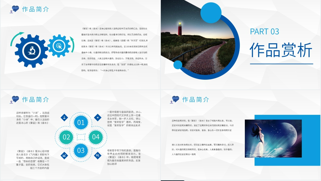 繁星春水名著阅读PPT模板 繁星春水名著阅读PPT模板