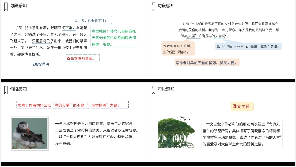 人教版五年级语文上册《鸟的天堂》PPT课件 人教版五年级语文上册《鸟的天堂》PPT课件