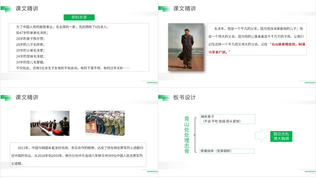 人教版五年级语文下册《青山处处埋忠骨》PPT课件