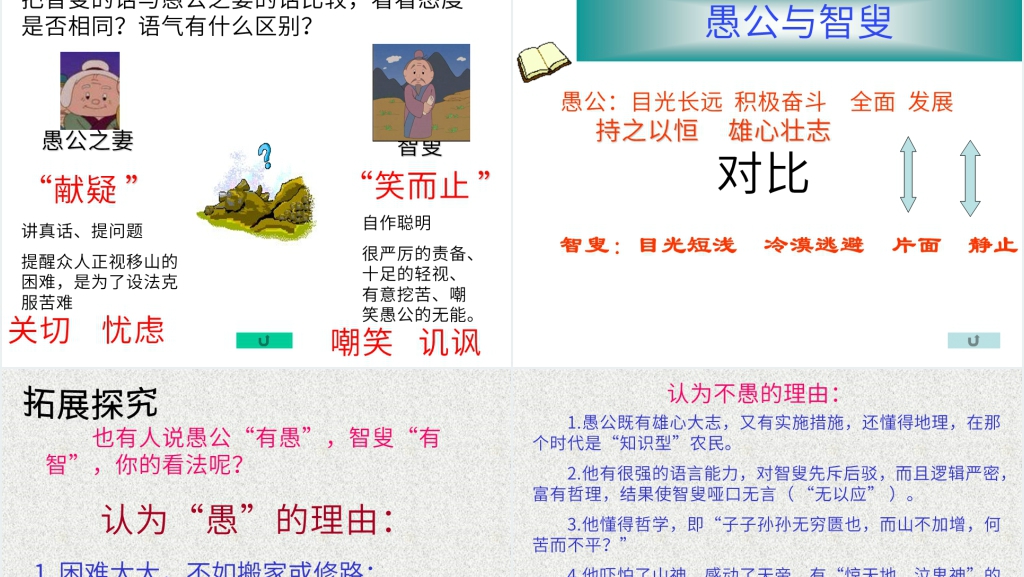 古文《愚公移山》PPT模板 古文《愚公移山》PPT模板