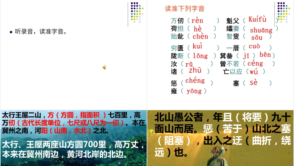 愚公移山语文知识点PPT课件 愚公移山语文知识点PPT课件