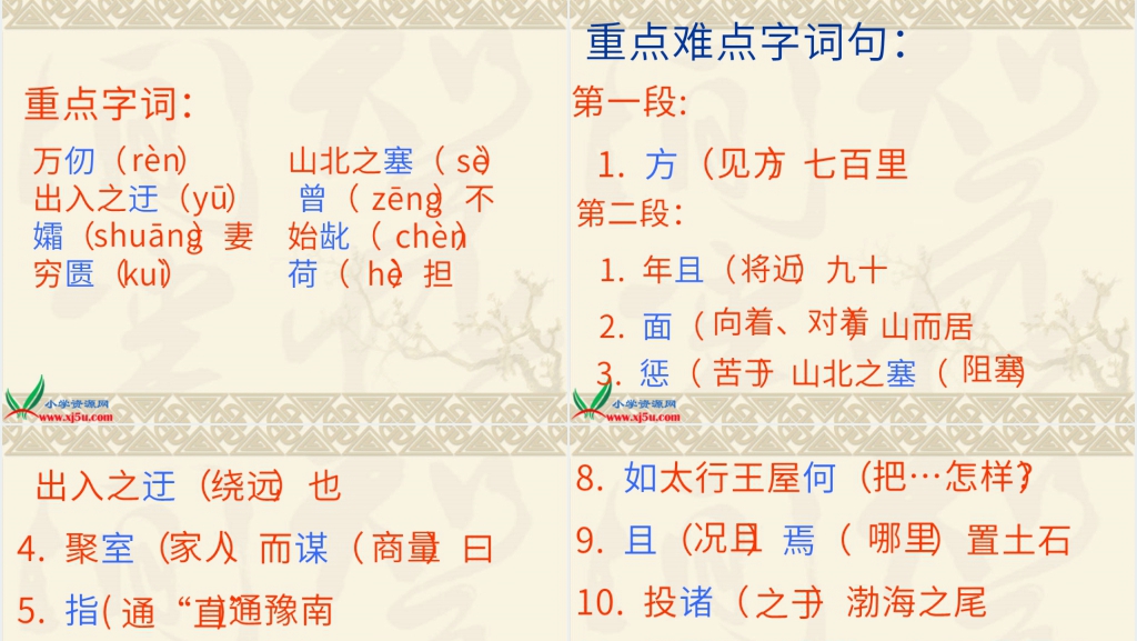 小学四年级《愚公移山》PPT课件 小学四年级《愚公移山》PPT课件