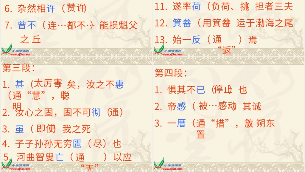 小学四年级《愚公移山》PPT课件 小学四年级《愚公移山》PPT课件