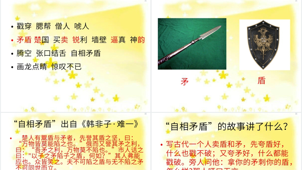 自相矛盾成语故事演讲PPT 自相矛盾成语故事演讲PPT