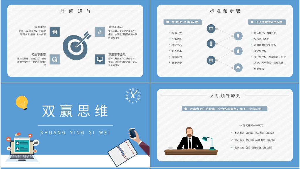 高效能人士的七个习惯书籍介绍PPT模板 高效能人士的七个习惯书籍介绍PPT模板