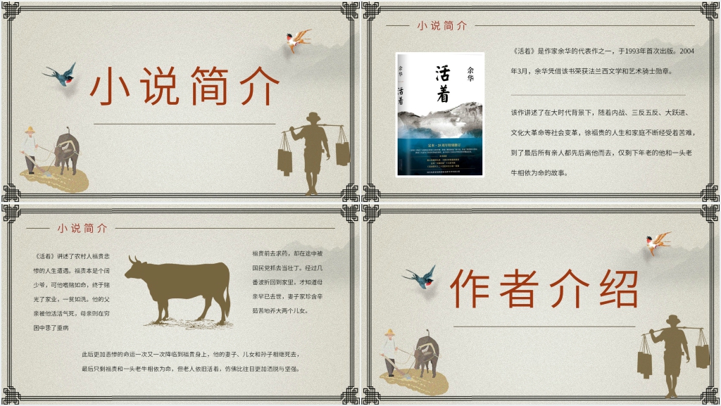 活着小说介绍PPT素材 活着小说介绍PPT素材