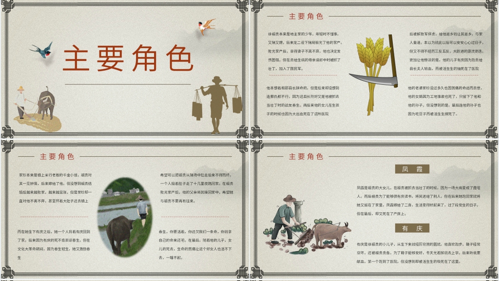 活着小说介绍PPT素材 活着小说介绍PPT素材