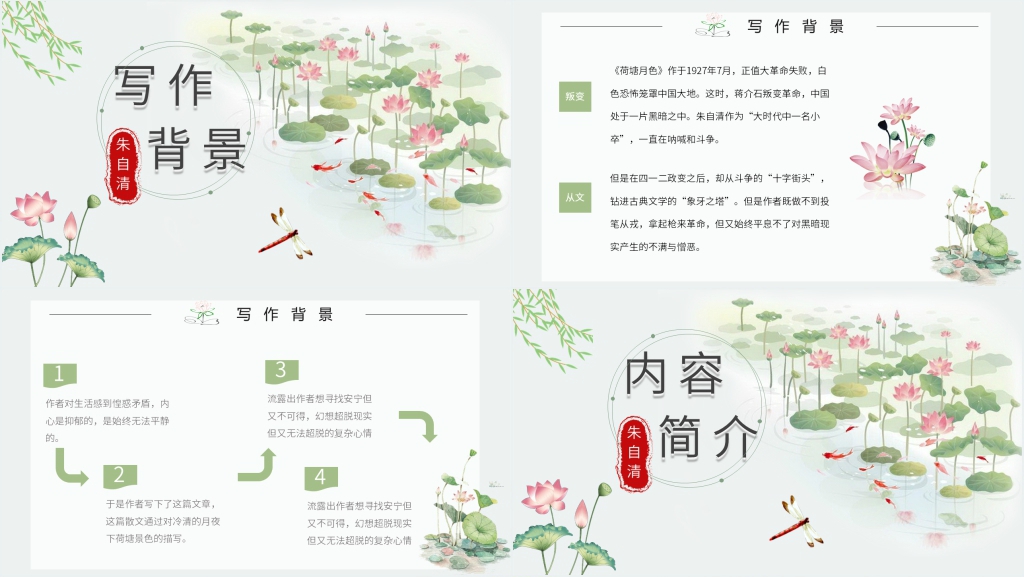 初中语文《荷塘月色》PPT课件 初中语文《荷塘月色》PPT课件