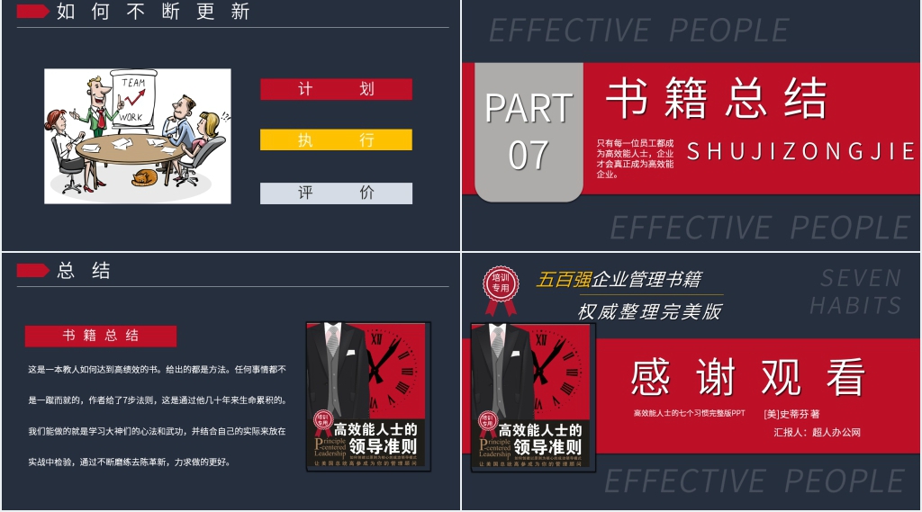 高效能人士的七个习惯完整版PPT模板 高效能人士的七个习惯完整版PPT模板