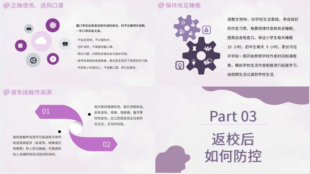简洁返校前疫情防控主题班会PPT课件 简洁返校前疫情防控主题班会PPT课件