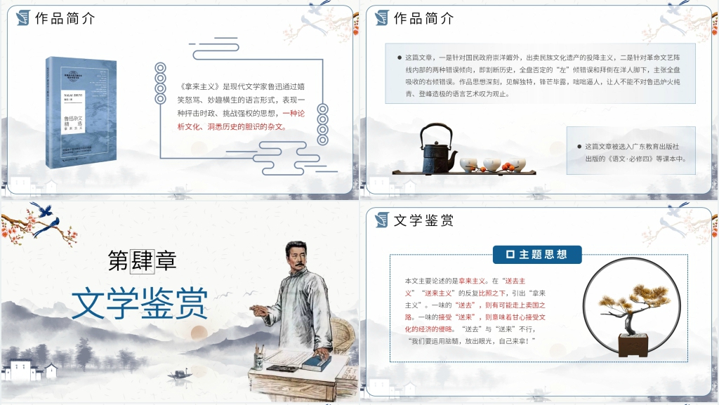 鲁迅拿来主义PPT 鲁迅拿来主义PPT