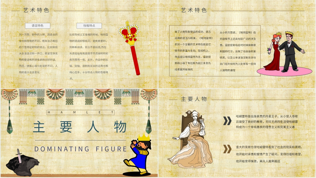 哈姆雷特赏析PPT模板 哈姆雷特赏析PPT模板