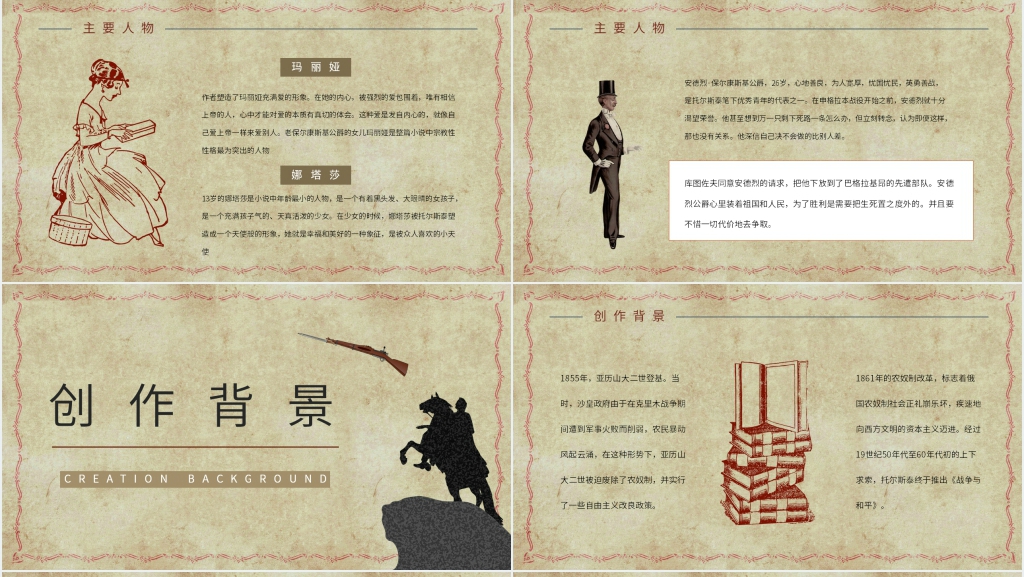 高一美鉴战争与和平PPT模板 高一美鉴战争与和平PPT模板