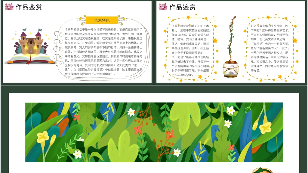 《爱丽丝漫游奇境记》导读PPT模板 《爱丽丝漫游奇境记》导读PPT模板